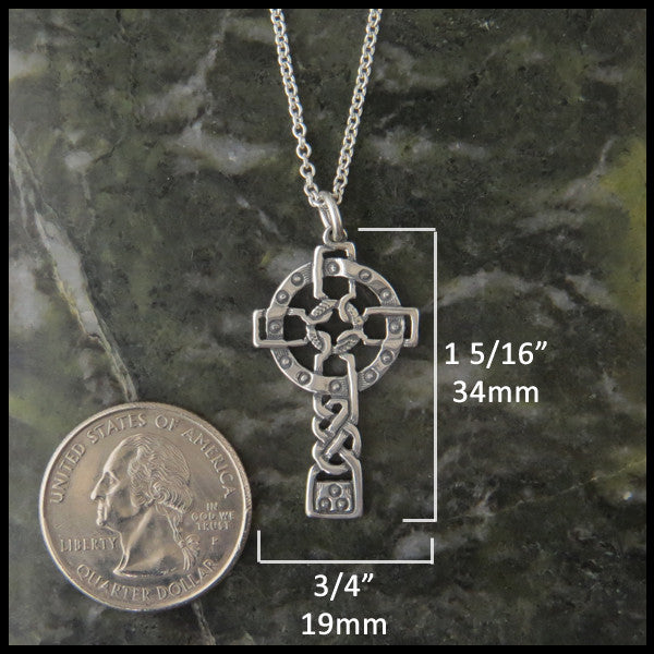 Unique Celtic Cross in Sterling Silver designed by Walker Metalsmiths