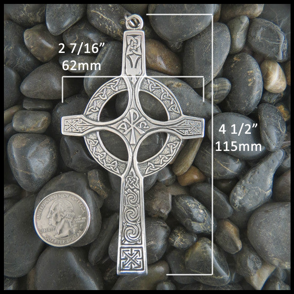 Unique Celtic Pectoral Cross in Sterling Silver