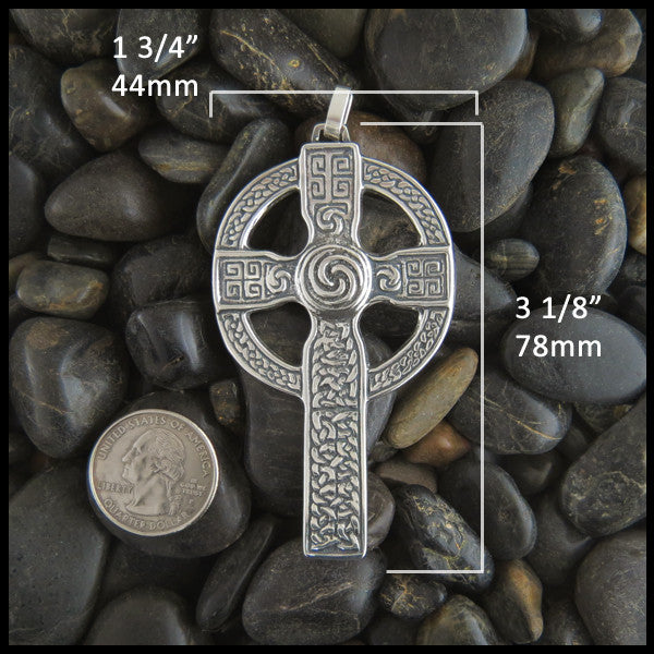 Large Celtic Cross in Sterling Silver