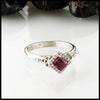 Rhodelite Garnet Princess Ring