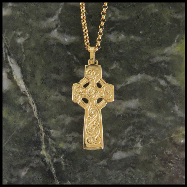 Double Sided Celtic Cross in 14K Gold