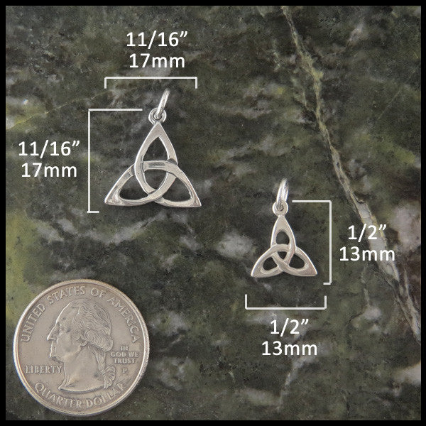 Trinity Knot pendant in Sterling Silver in two sizes