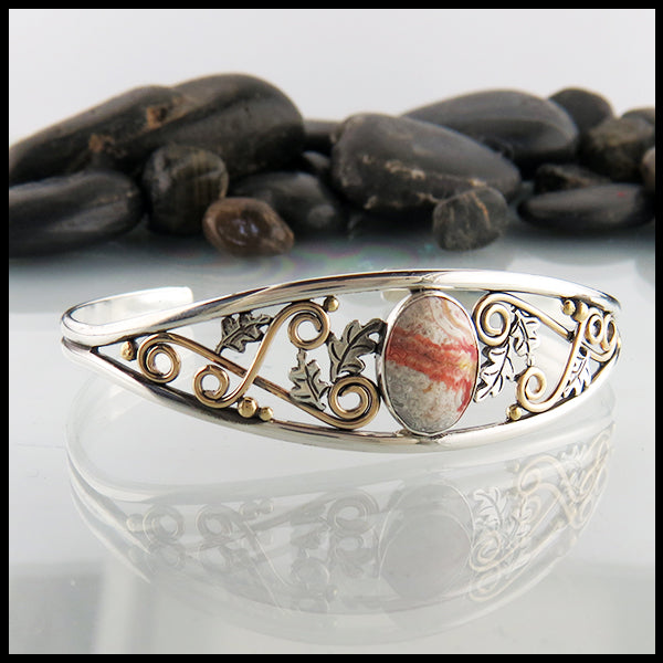 Crazy Lace Agate Cuff bracelet