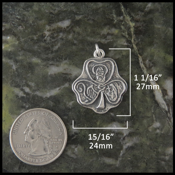 Saint Patrick pendant in Sterling Silver