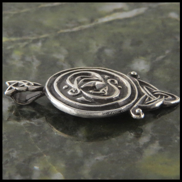 Celtic triquetra spiral pendant in Sterling Silver