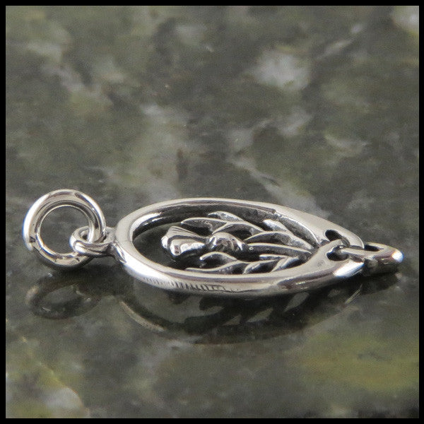 Scottish Thistle pendant in Sterling Silver