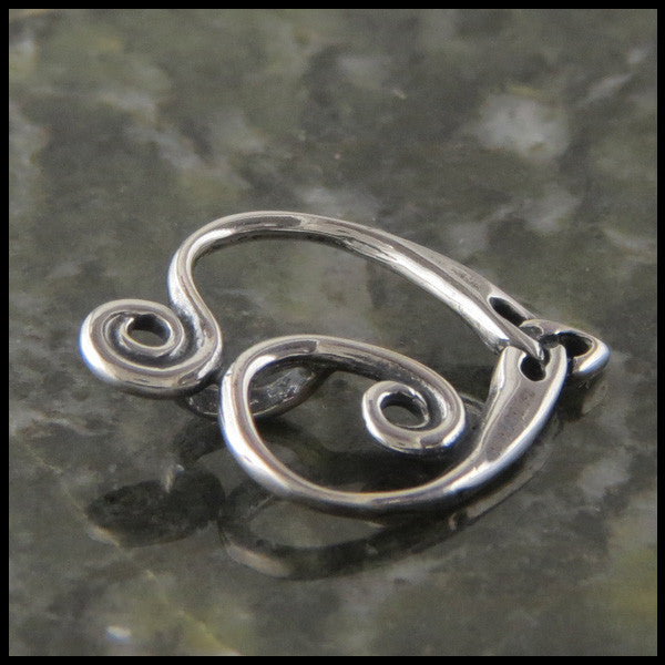 Celtic Spiral heart pendant in Sterling Silver