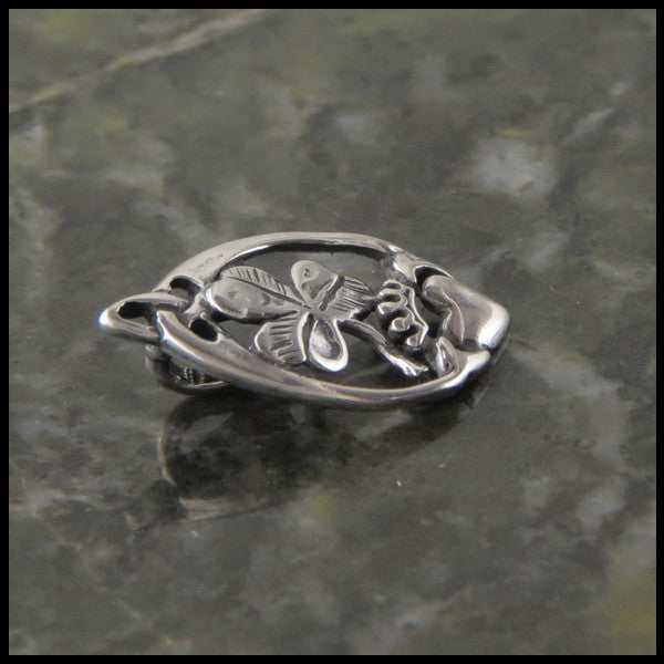 Irish Claddagh and Shamrock pendant in Sterling Silver