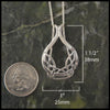 Art Nouveau Celtic Pendant measures 1" by 1 1/2'"