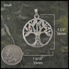 Small Pendant measures 1 1/2" by 1 5/16"