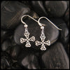 Celtic Cross Earrings in Sterling Silver