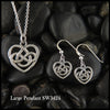 Robin's Heart pendant and earring set