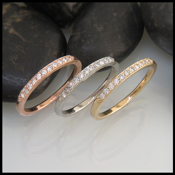 Narrow Diamond Wedding Ring