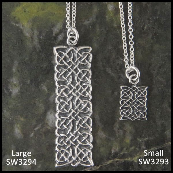 Large and Small Ardagh Knot pendants t in Sterling Silver