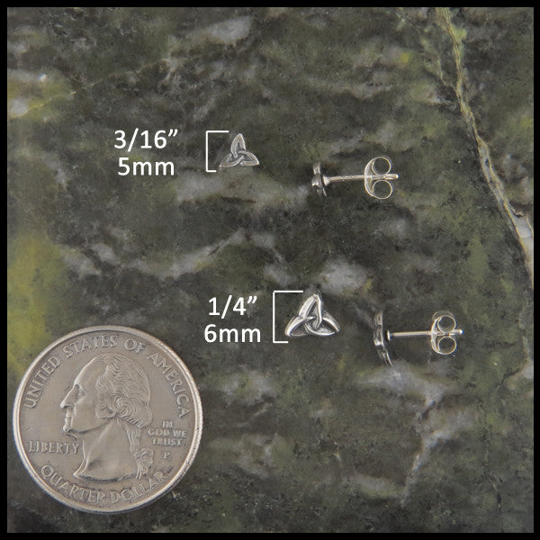 Small Trinity post earrings in Sterling Silver