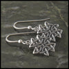 Celtic Knot Cross drop earrings in Sterling Silver