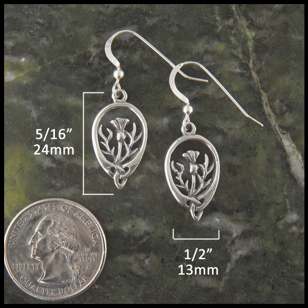 Thistle earrings in Sterling Silver