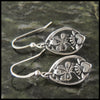 Claddagh and Shamrock Drop Earrings in Silver