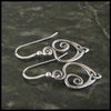 Celtic Heart and Triquetra Pendant and Earring Set in Sterling Silver
