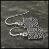 Celtic Knot Drop earrings in Sterling Silver
