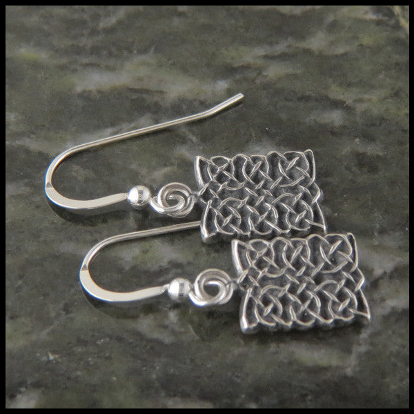 Celtic Knot Drop earrings in Sterling Silver