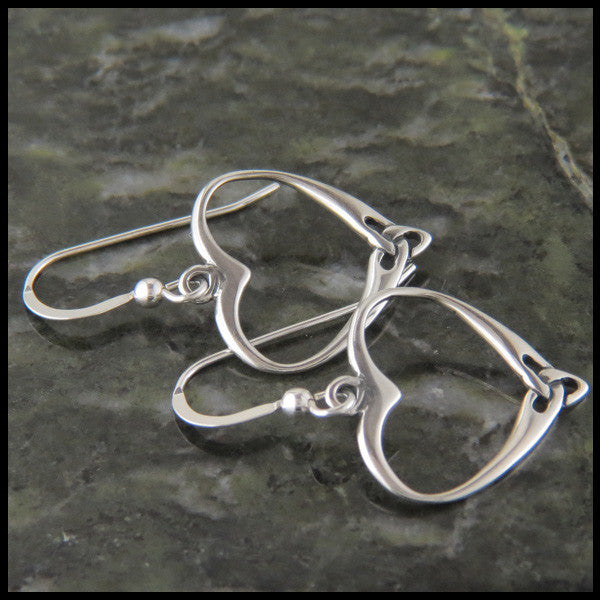  Trinity Heart Earrings in Sterling Silver
