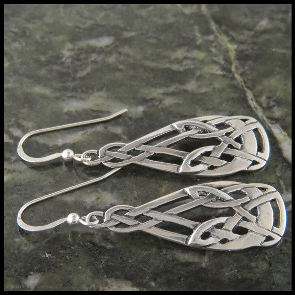 Art Nouveau Knot drop earrings in Sterling Silver