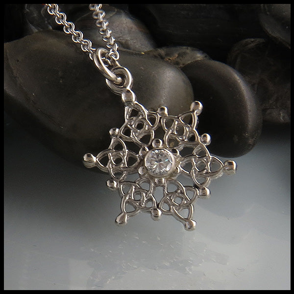Diamond snowflake pendant