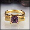 Purple Spinel ring in 18K Yellow gold