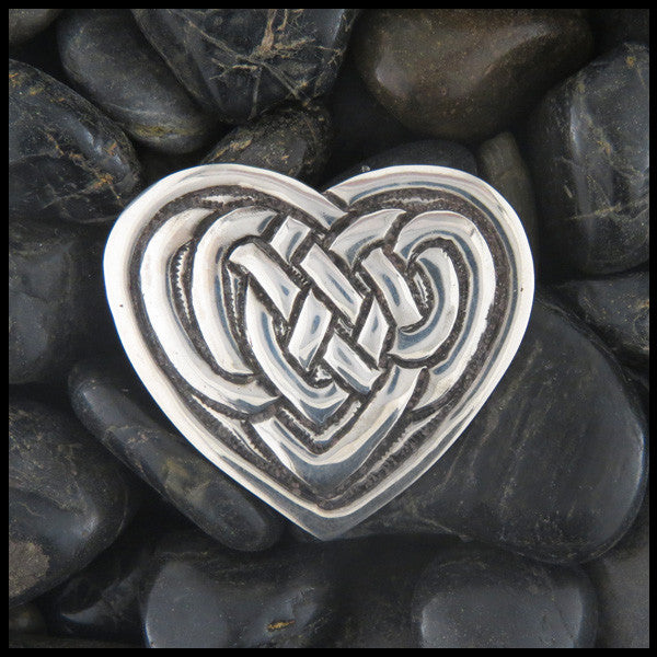 Celtic Heart brooch in Sterling Silver