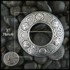Celtic Knotwork Brooch in Sterling Silver measures 3"