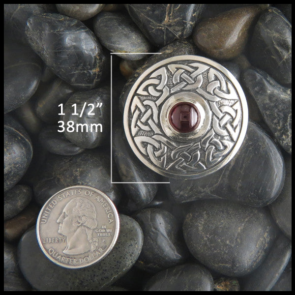 Wheel of Life Sterling Silver brooch with gemstones