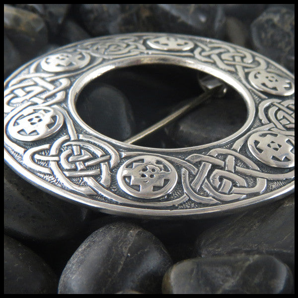 Celtic Knotwork Brooch in Sterling Silver