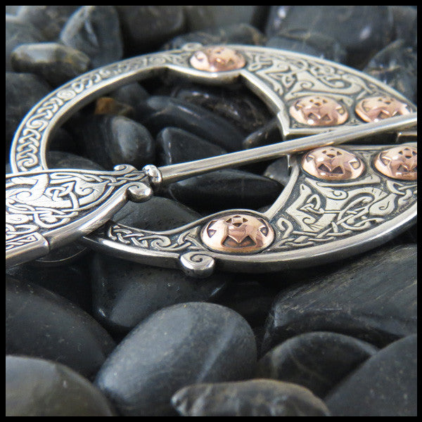 Penannular Brooch with 14k Rose Gold and sterling silver