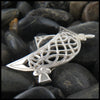Pictish Brooch featuring Crescent and V-Rod Brooch in Sterling Silver.
