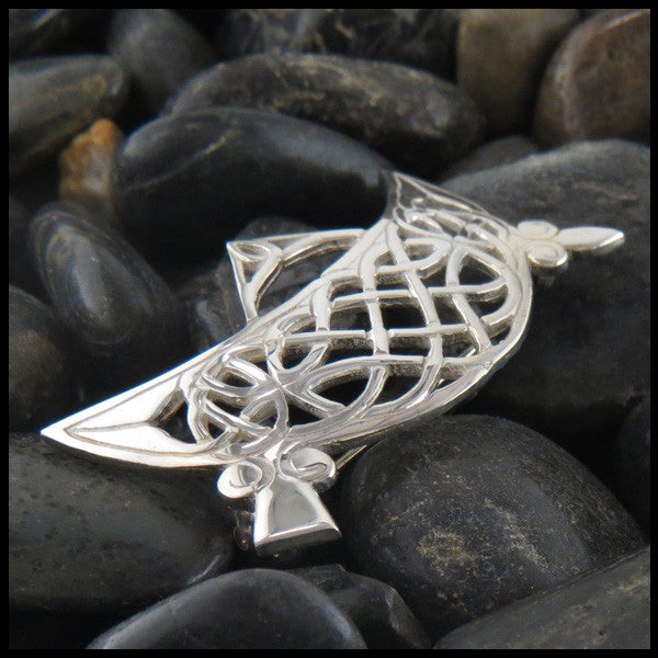 Pictish Brooch featuring Crescent and V-Rod Brooch in Sterling Silver.