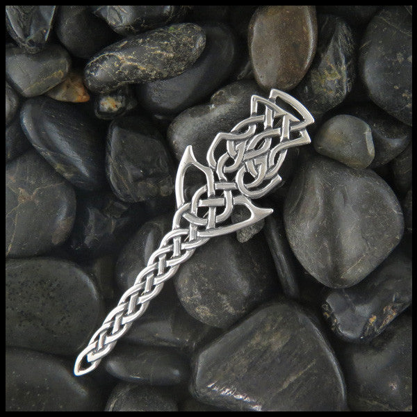 Scottish Thistle Kilt pin in Sterling Silver