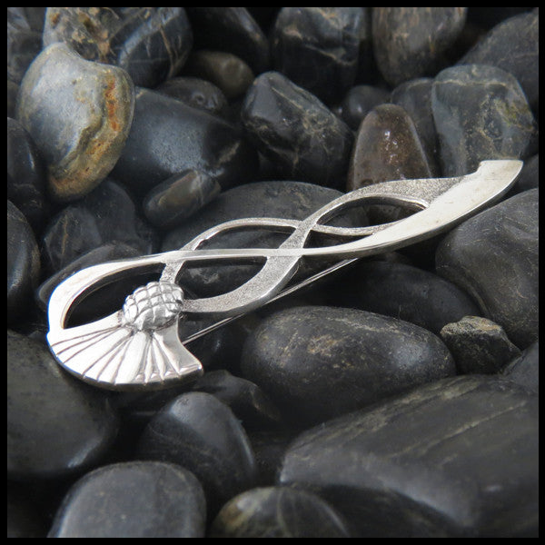 Thistle Kilt Pin in sterling silver