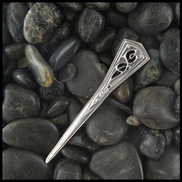 Sterling Silver Art Nouveau Celtic Kilt Pin