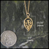Triquetra Thistle pendant in 14K Gold.