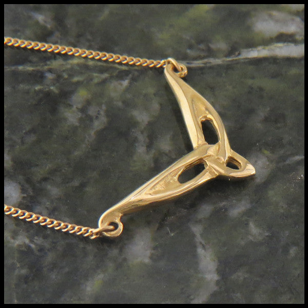 Unique Triquetra  pendant in 14K Yellow, Rose or White Gold