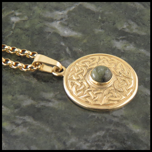 Wheel of life pendant with Connemara marble