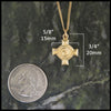 Small Celtic Spiral Cross in 14K Gold by Walker Metalsmiths