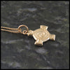 Small Celtic Spiral Cross in 14K Gold by Walker Metalsmiths
