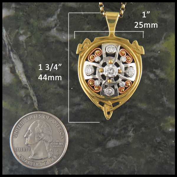 Gold and Diamond Celtic Pendant