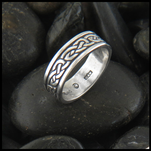 Celtic Knot Ring Band in Sterling Silver