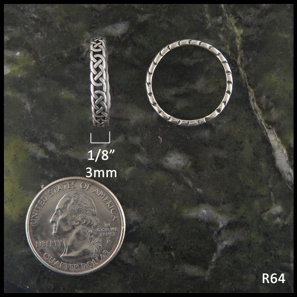 Narrow Josephine's Knot, Lover's Knot Stacking Bands in Sterling Silver