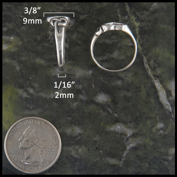 Celtic Trinity Knot Heart Ring in Sterling Silver