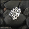 Open Josephine's Knot, Lover's Knot Celtic Ring Band in Sterling Silver
