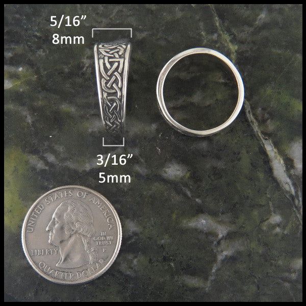 Heart Knot Tapered Ring in Sterling Silver designed by Walker Metalsmiths